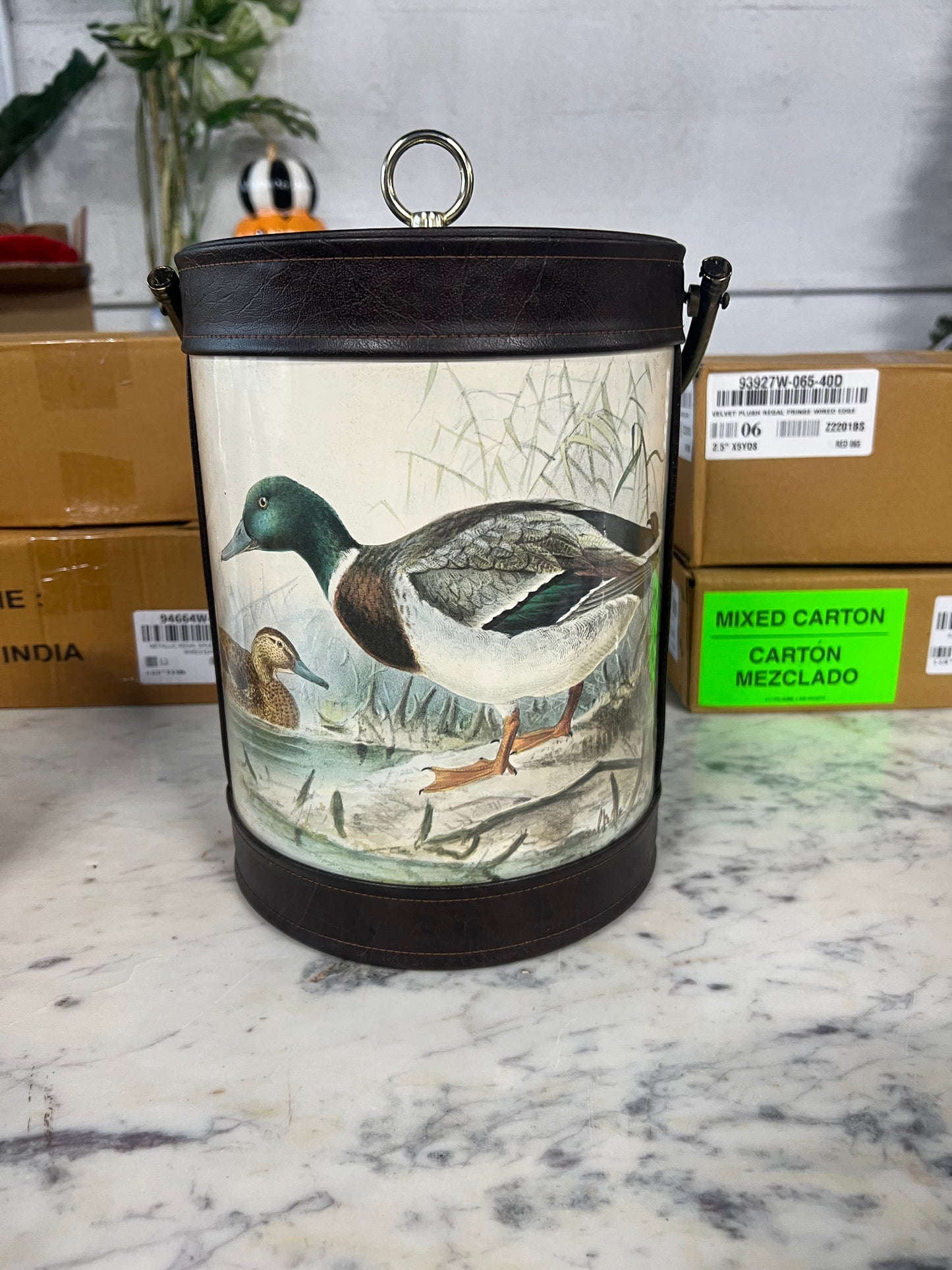 Vintage Duck Ice Bucket with Handle 2
