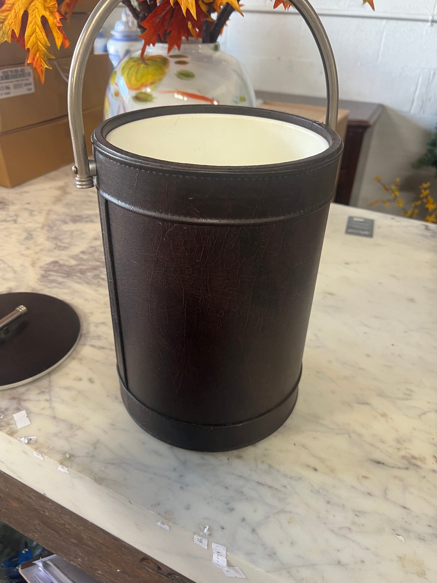 Vintage Ice Bucket with Ship