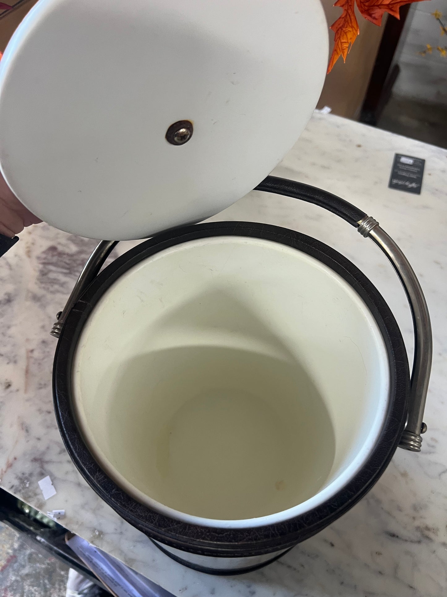 Vintage Ice Bucket with Ship