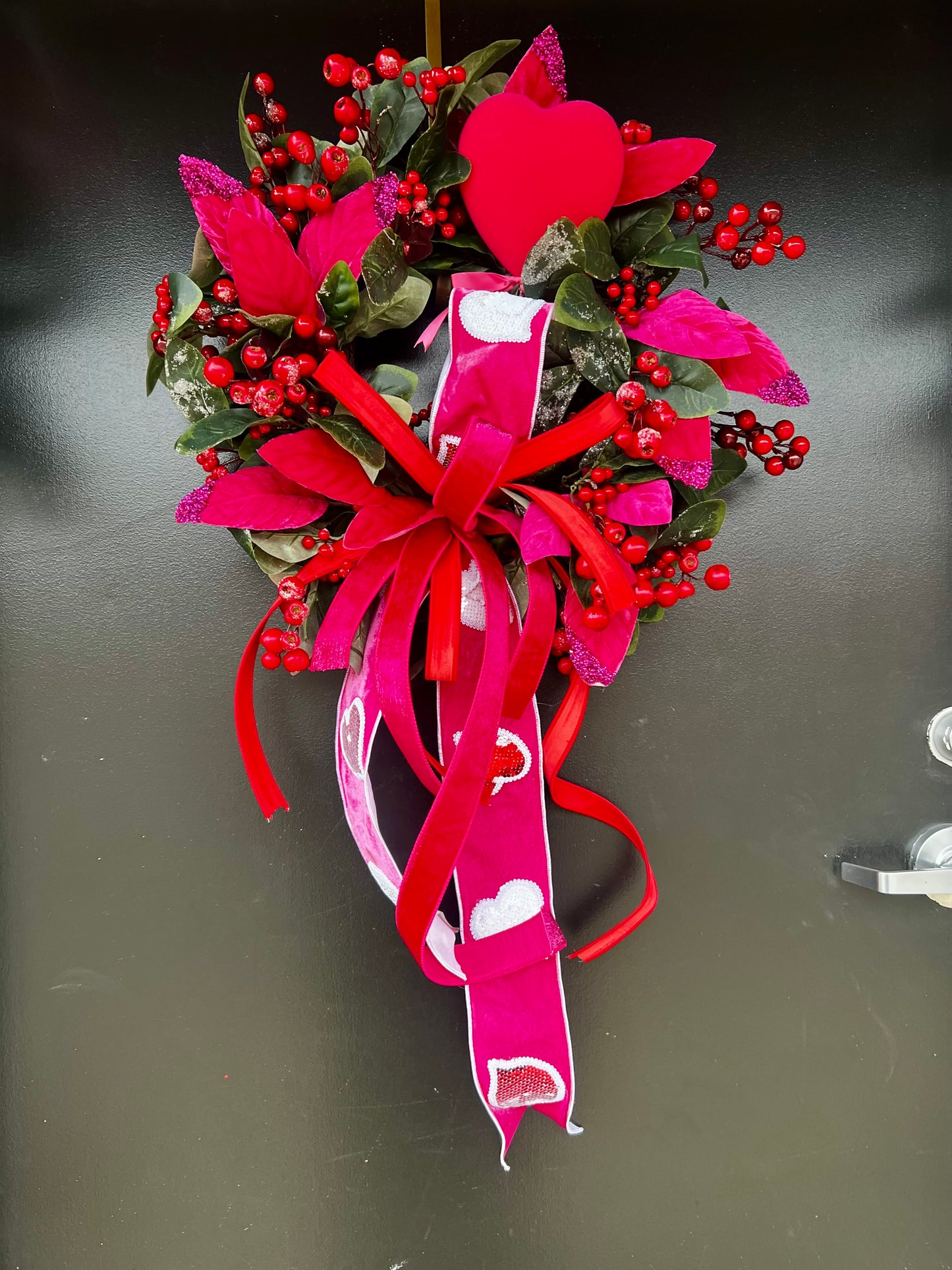 Blushing hearts wreath