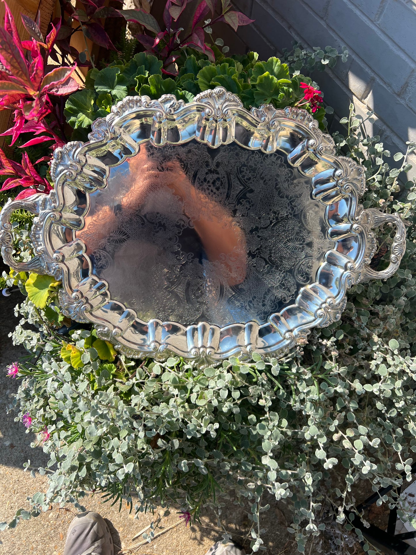 Vintage Silver-Plated Serving Tray