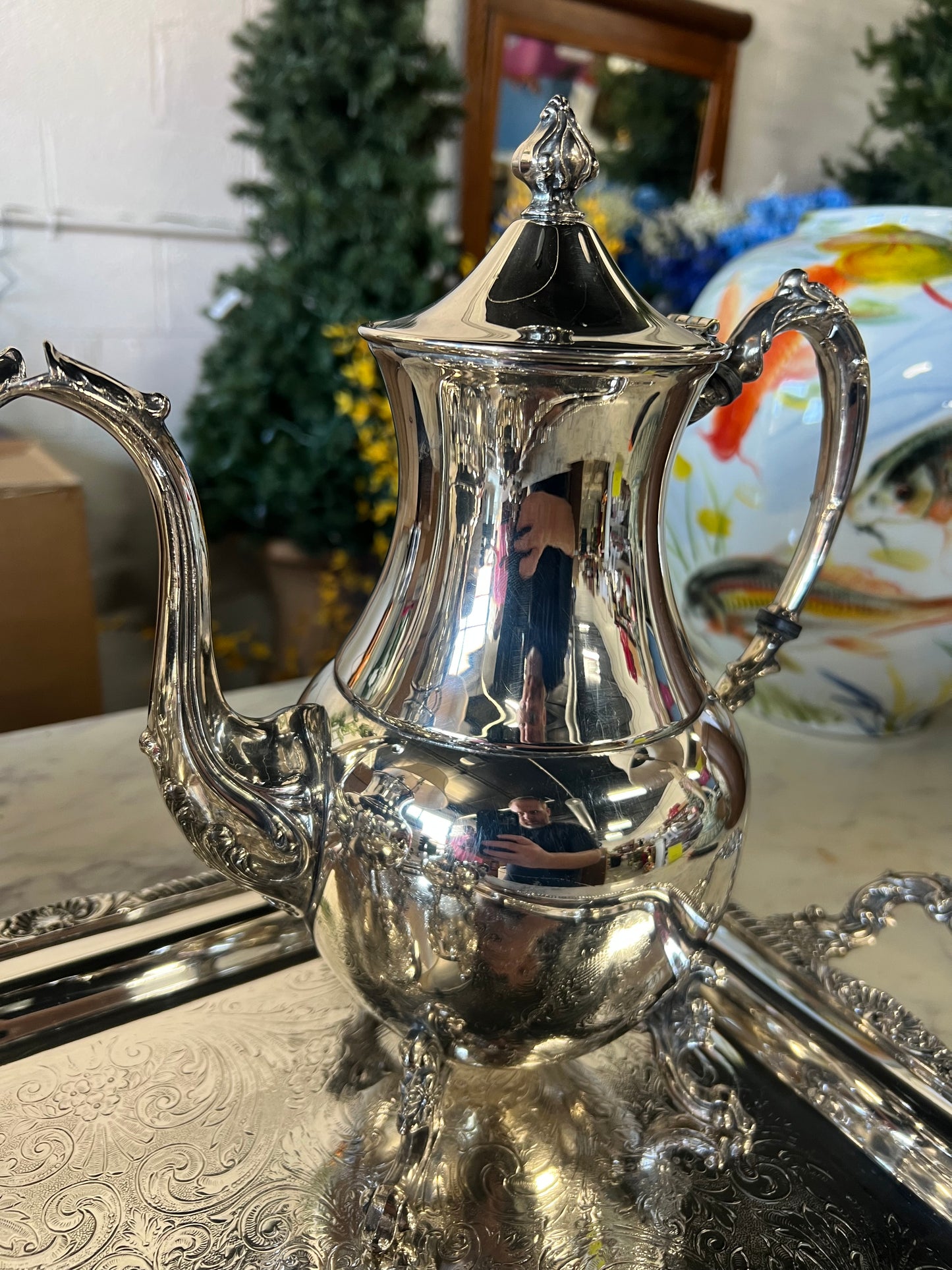 5 Piece Vintage Silver-Plated Tea Set 3