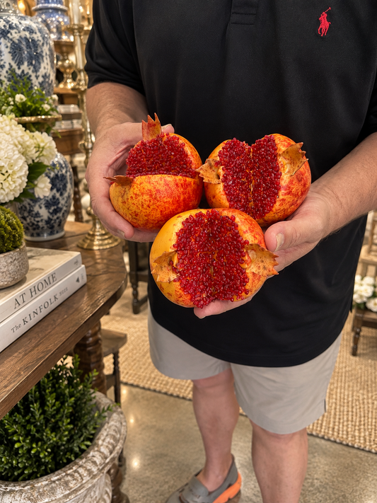 Set of 3 Open Pomegranate Orange