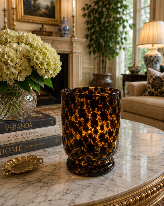 Leopard Glass Vase