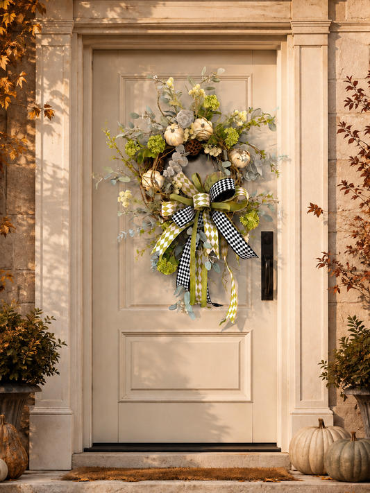 Harlequin Harvest Wreath 🍂