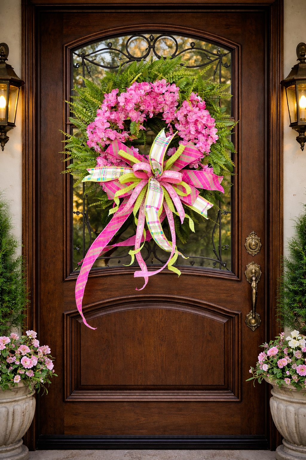 Beaded Cherry Blossom Wreath