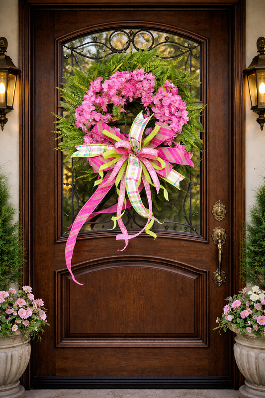 Beaded Cherry Blossom Wreath