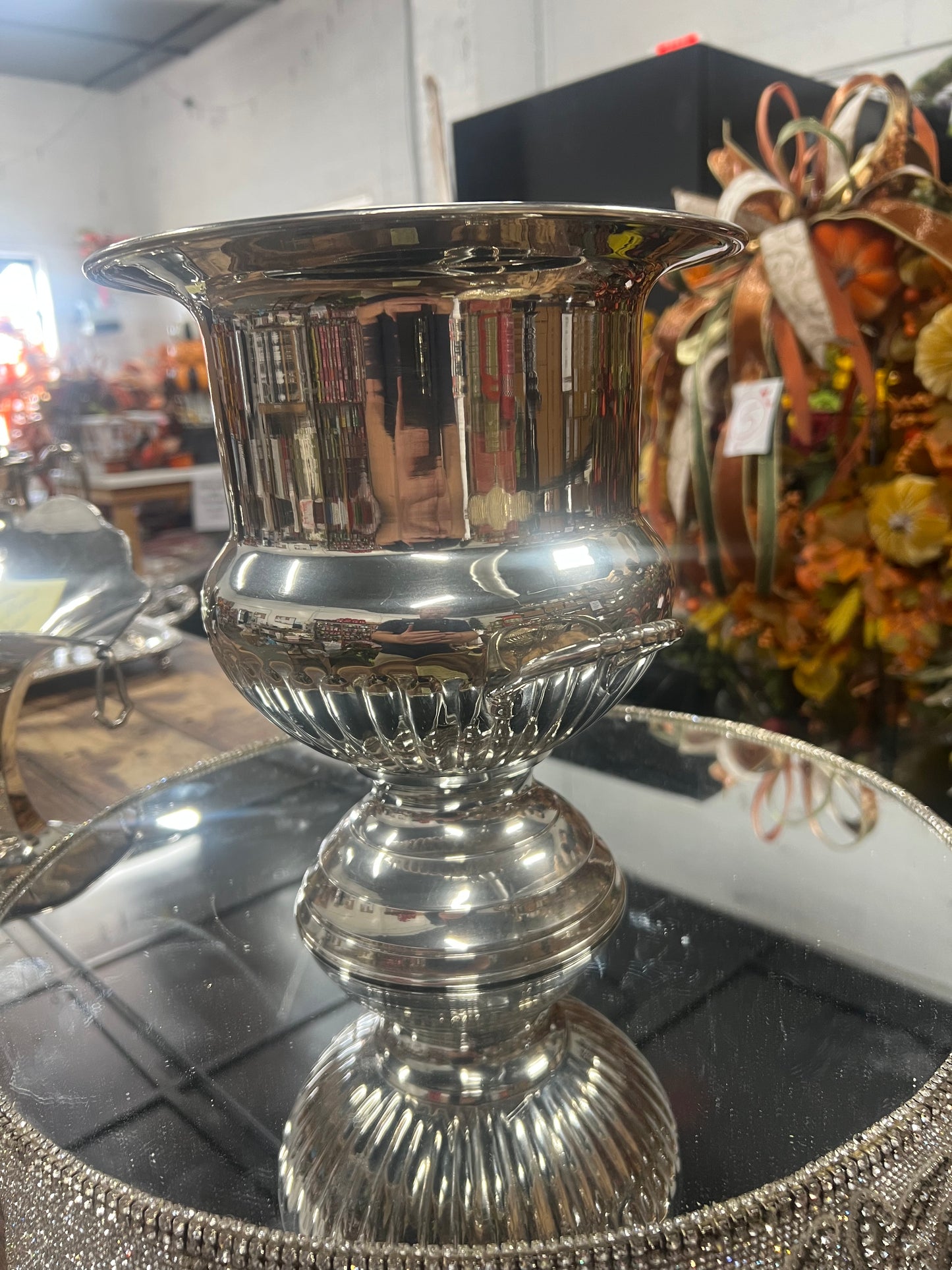 Vintage silver-plated champagne urn (5)
