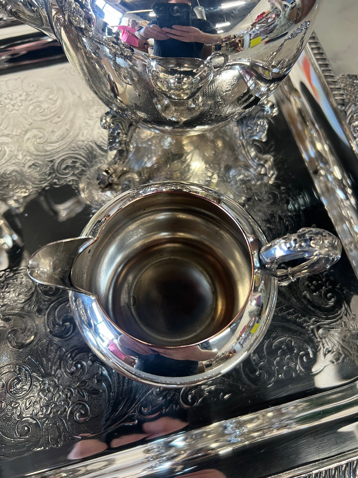 5 Piece Vintage Silver-Plated Tea Set 3