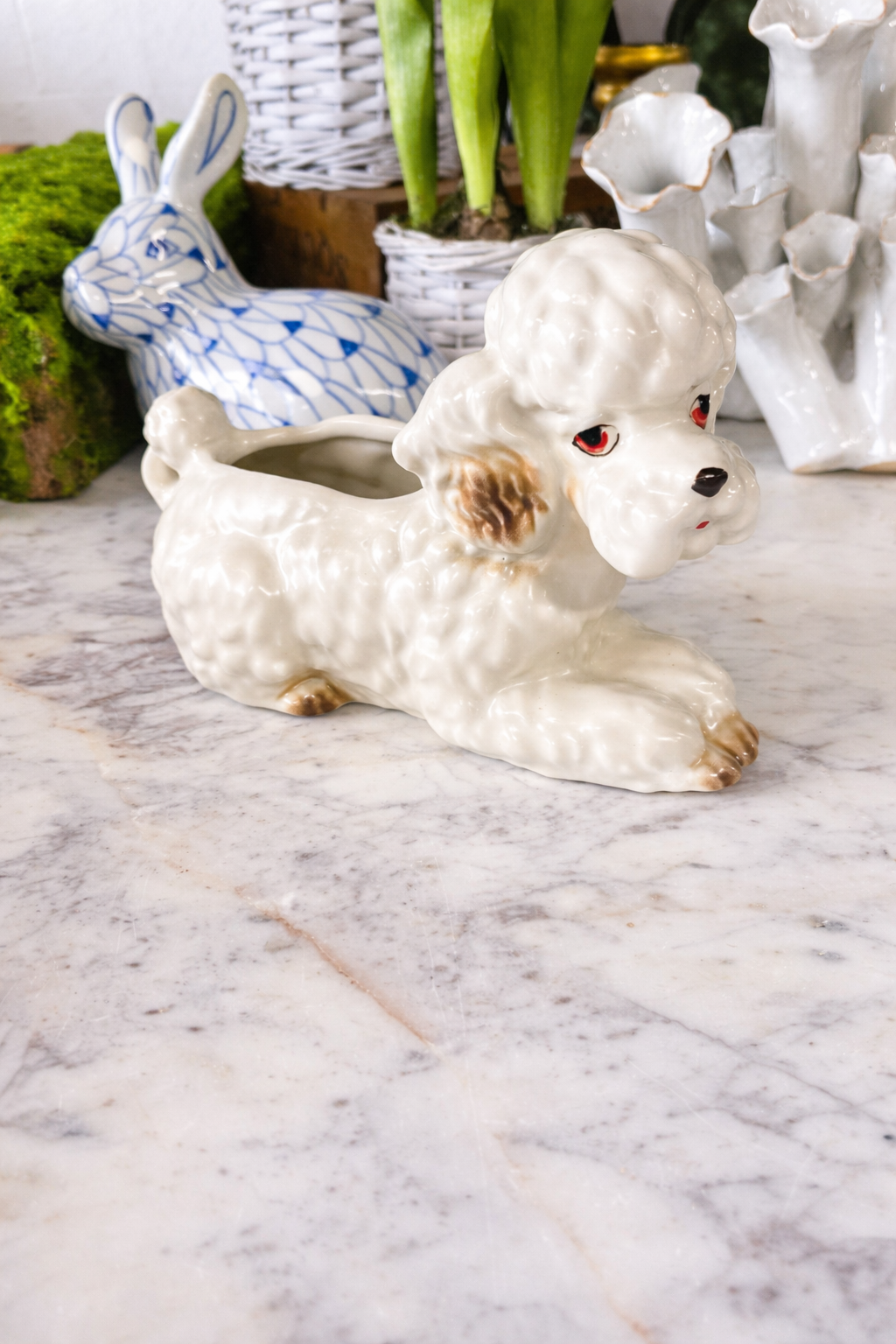 Vintage Poodle Shaped Planter