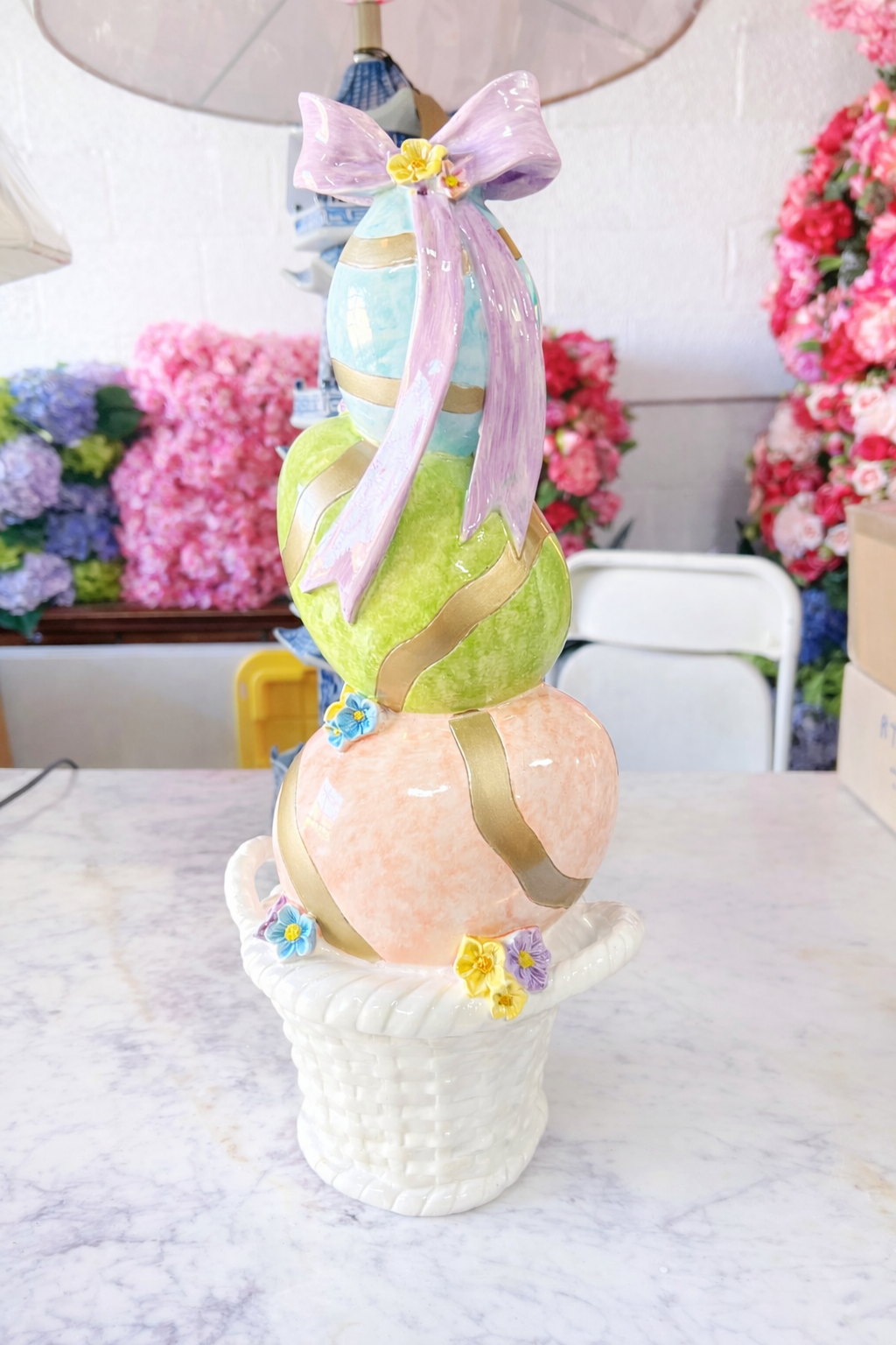 Easter Eggs in Baskets