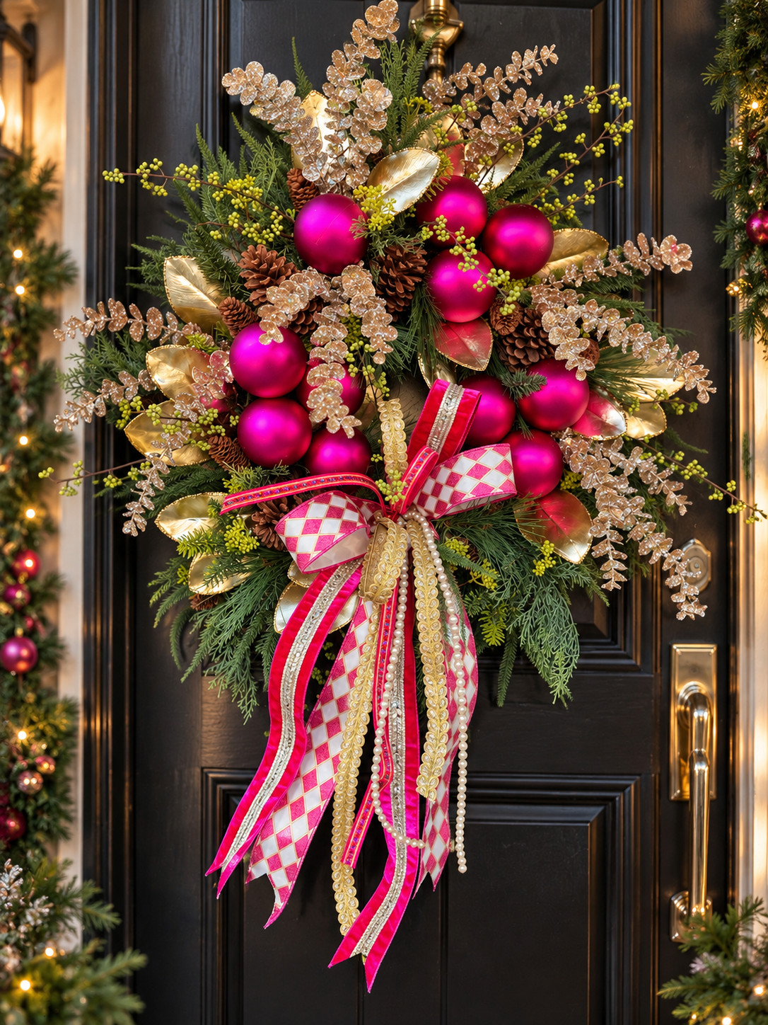 Bubbly Pink Delight Christmas Wreath 💗✨