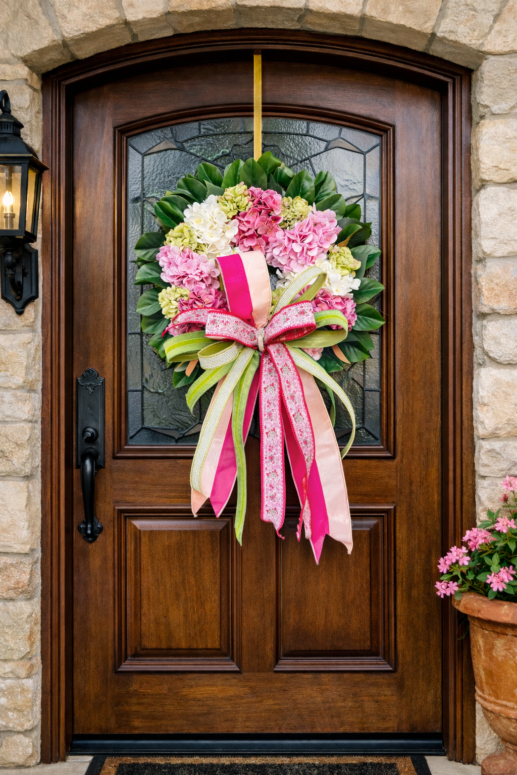 Southern Spring Hydrangea Wreath 3