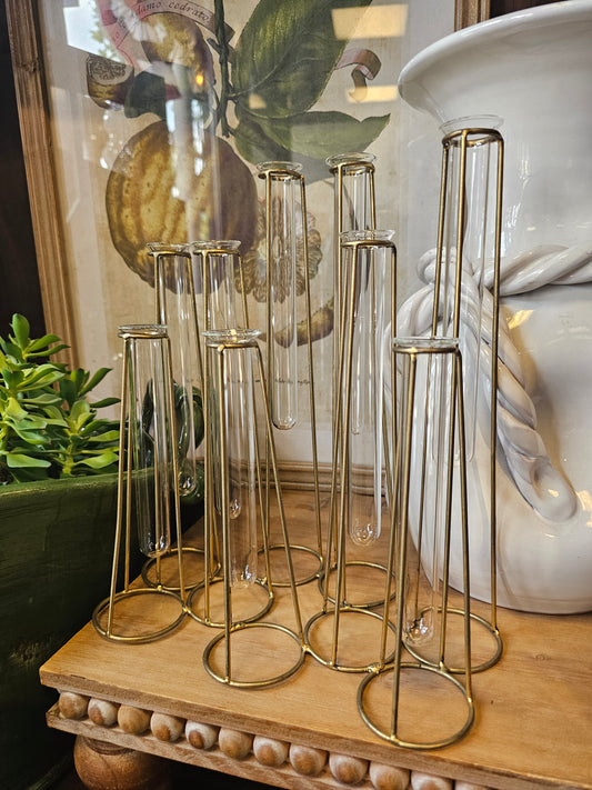 Large Gold Metal Cluster Vase