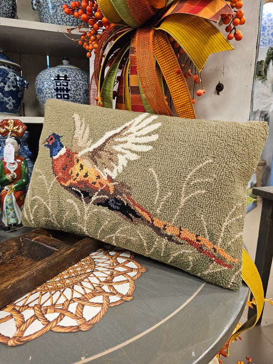 Needlepoint Pheasant Pillow