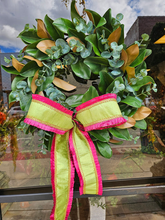 Shimmering Jewel Magnolia Wreath