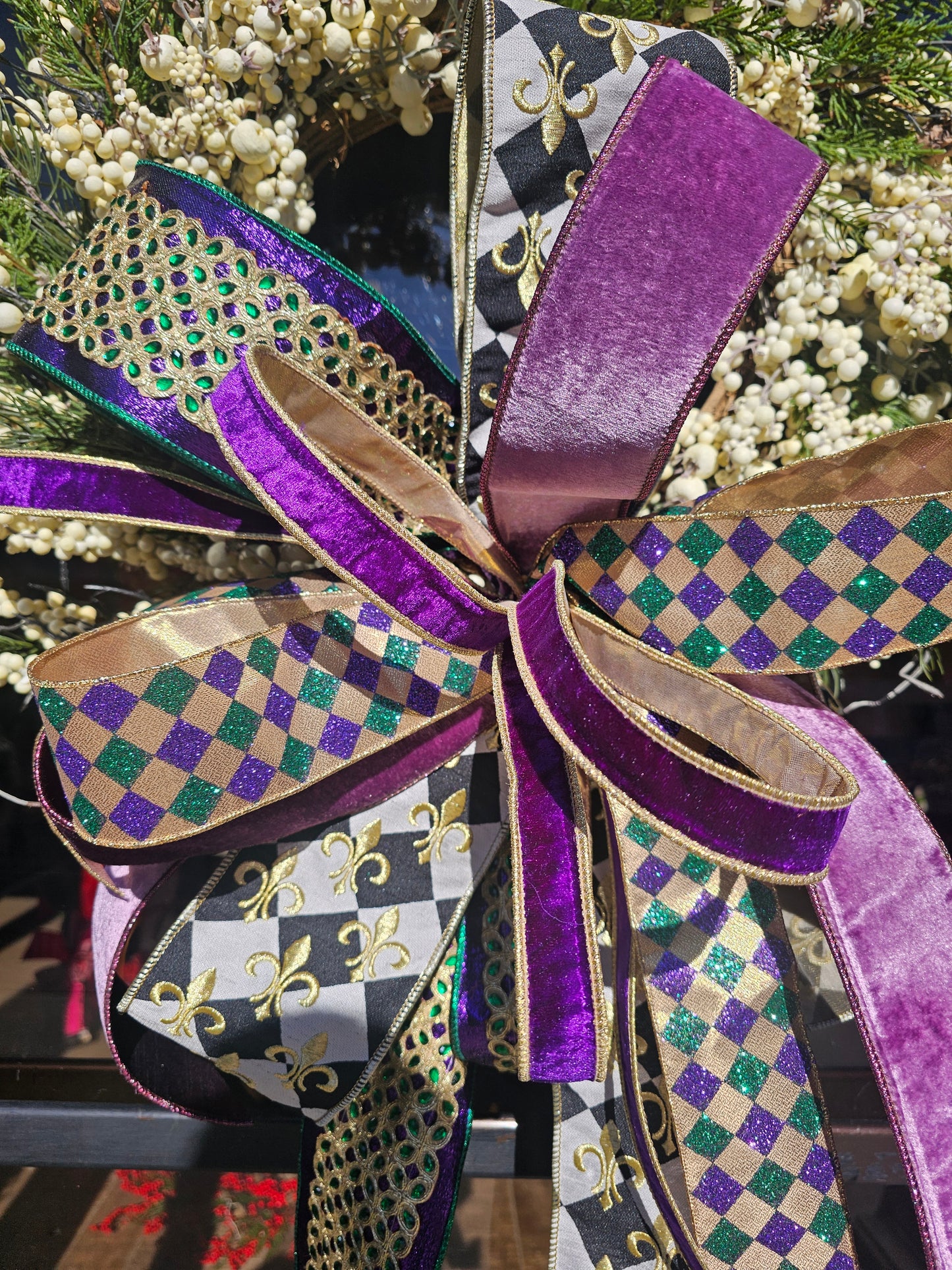 Harlequin Mardi Gras Bow