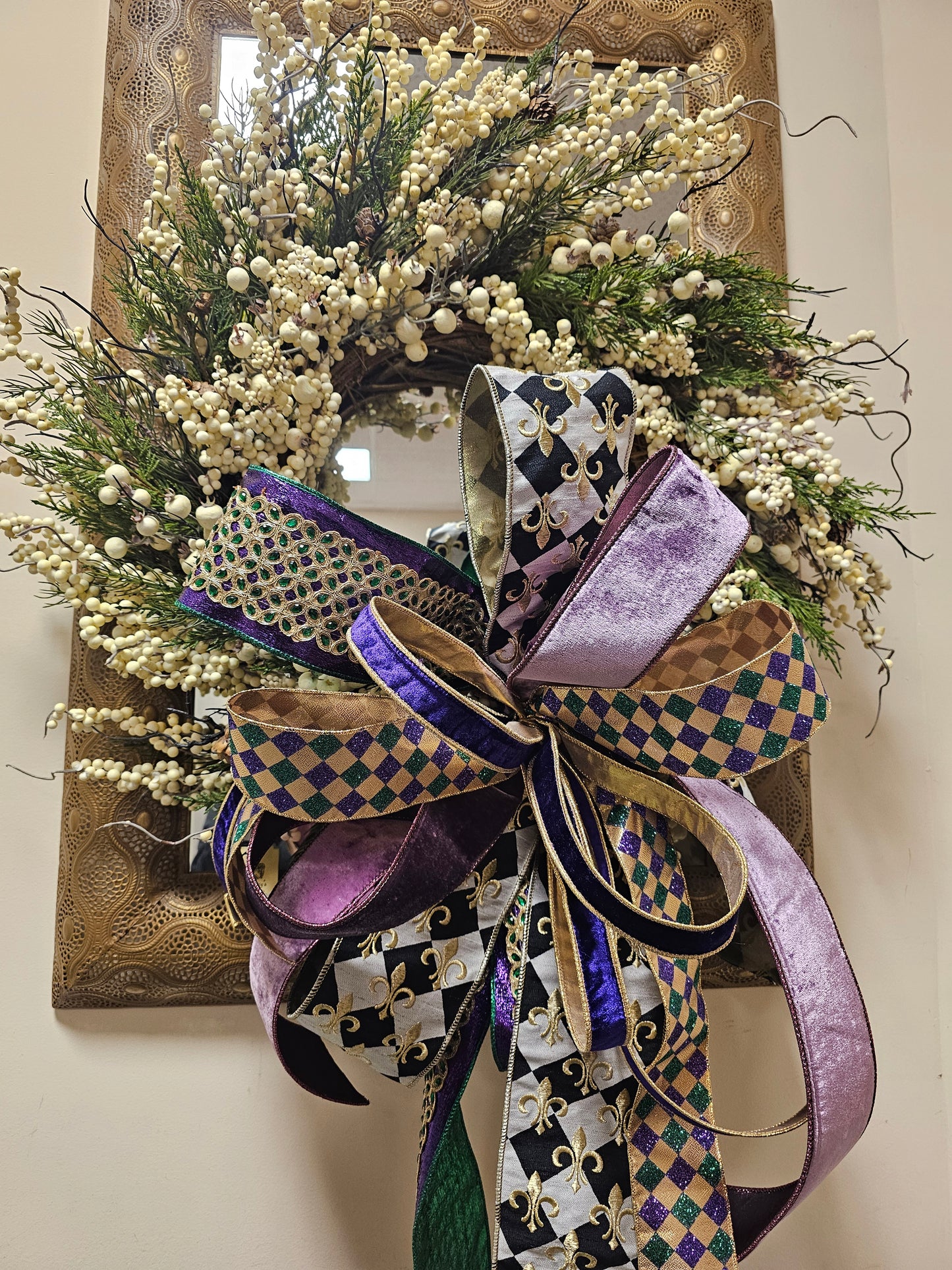 Harlequin Mardi Gras Bow