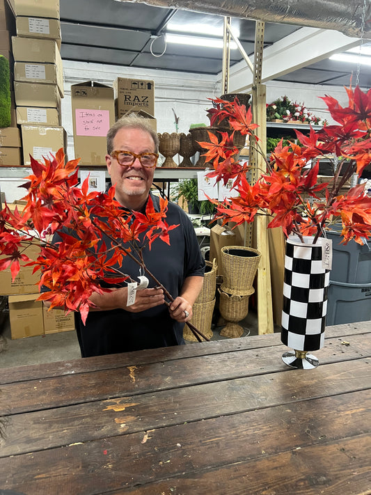 Red/Orange Maple Leaf Spray