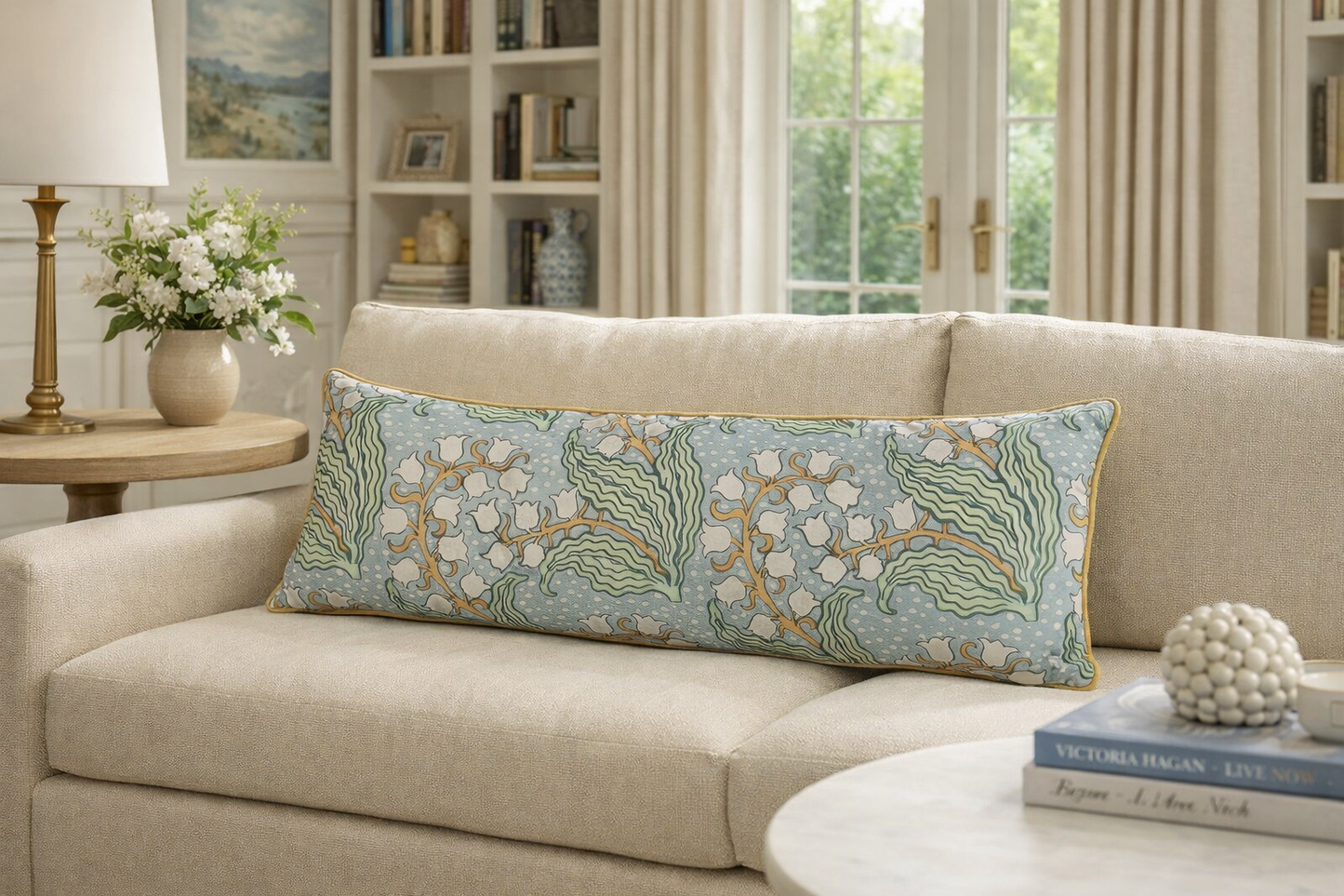 Floral Lumbar/Body Pillow