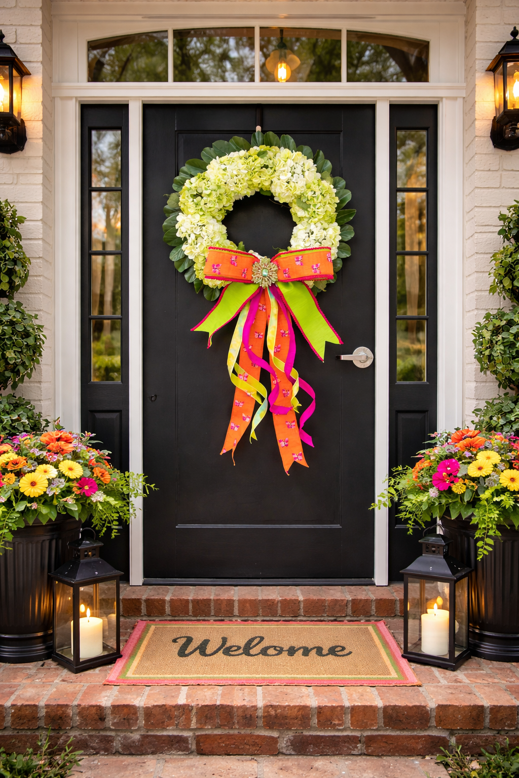The Butterfly Citrus Hydrangea Wreath