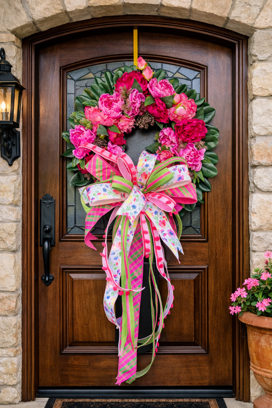 Peony Garden Elegance Wreath