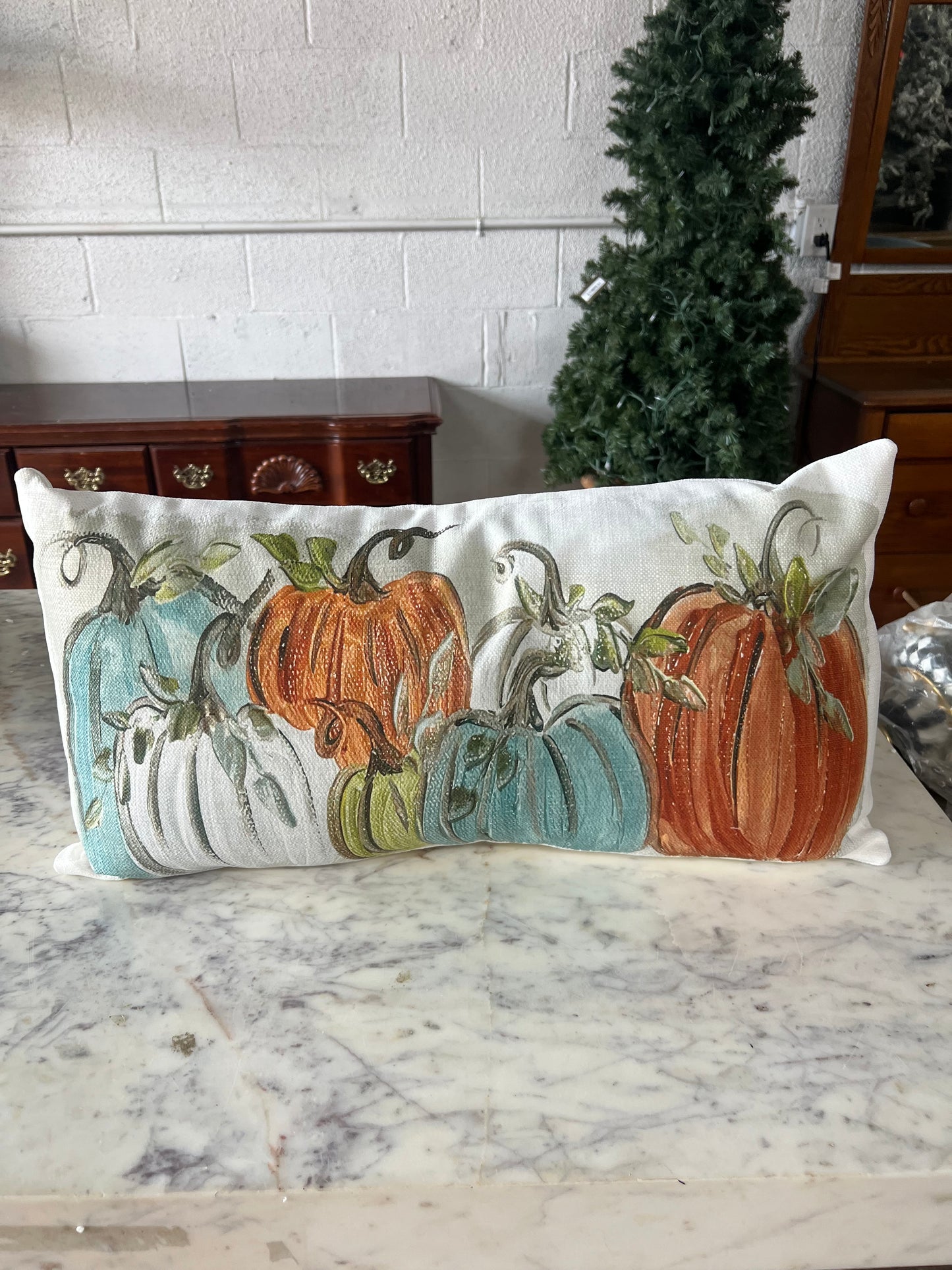 Fall Pumpkins Lumbar Pillow