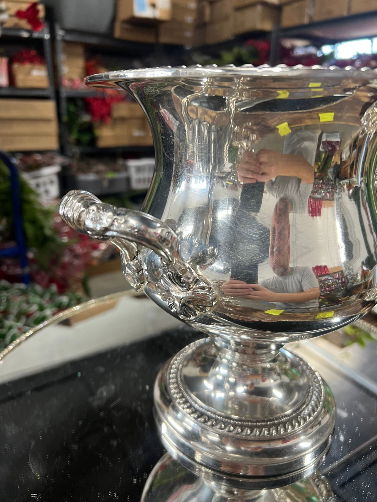 Vintage Silver-Plated Champagne Urn (7)￼