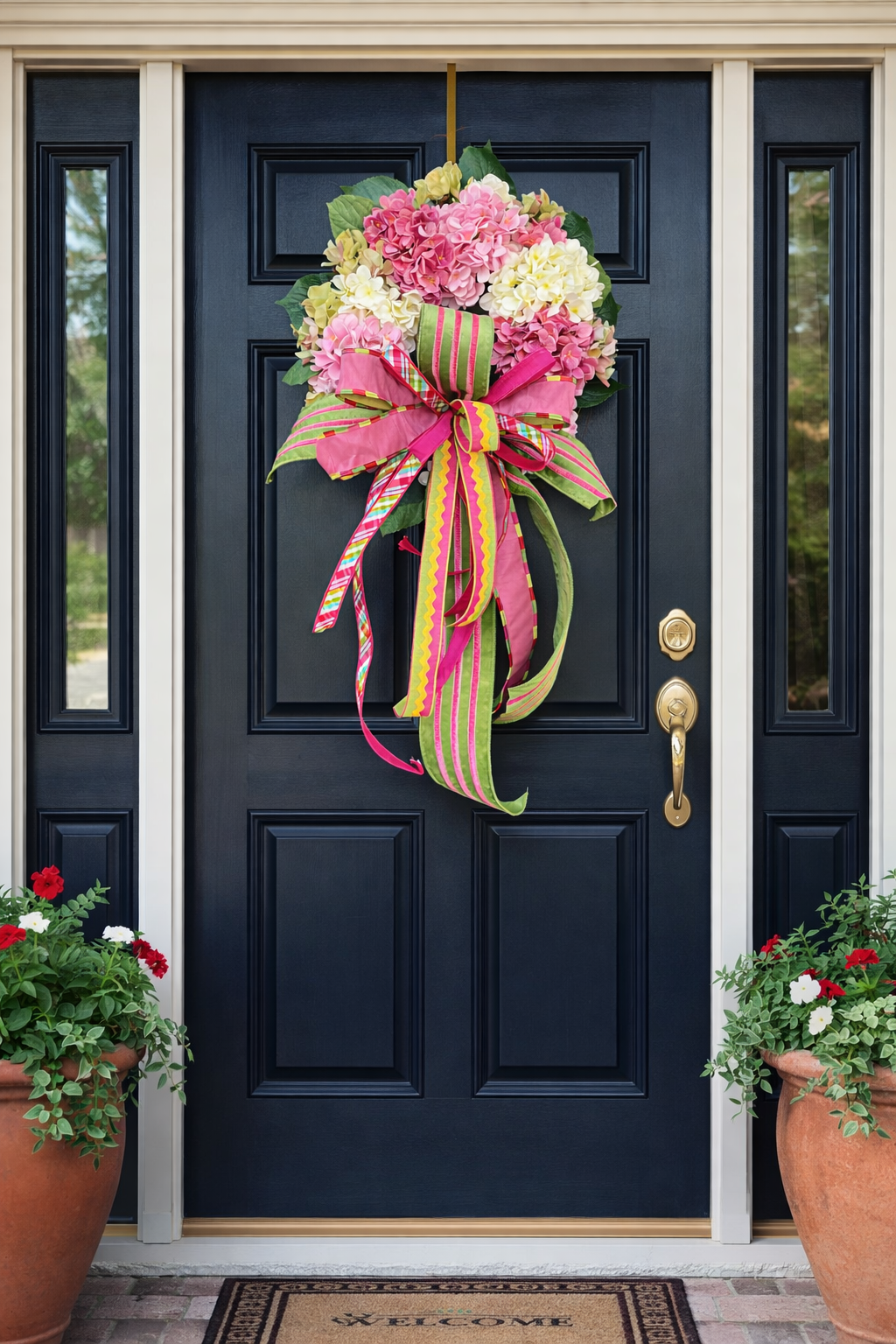 Southern Spring Hydrangea Wreath
