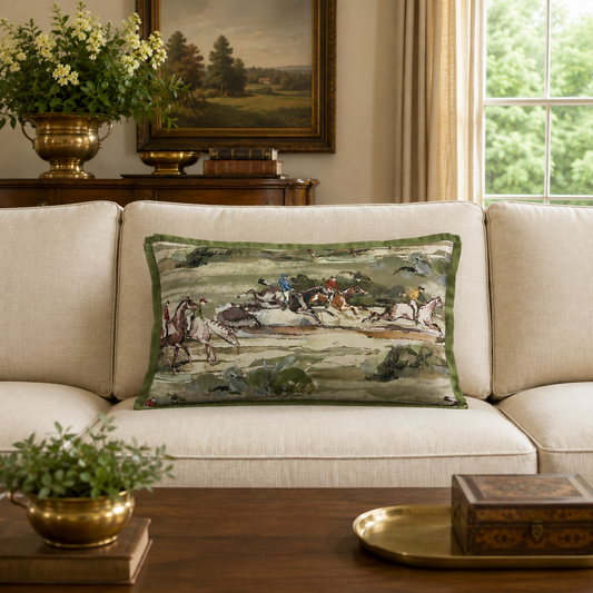 Morning Gallop Linen Antique 16X21 Pillow