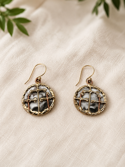 3 Cross Earrings