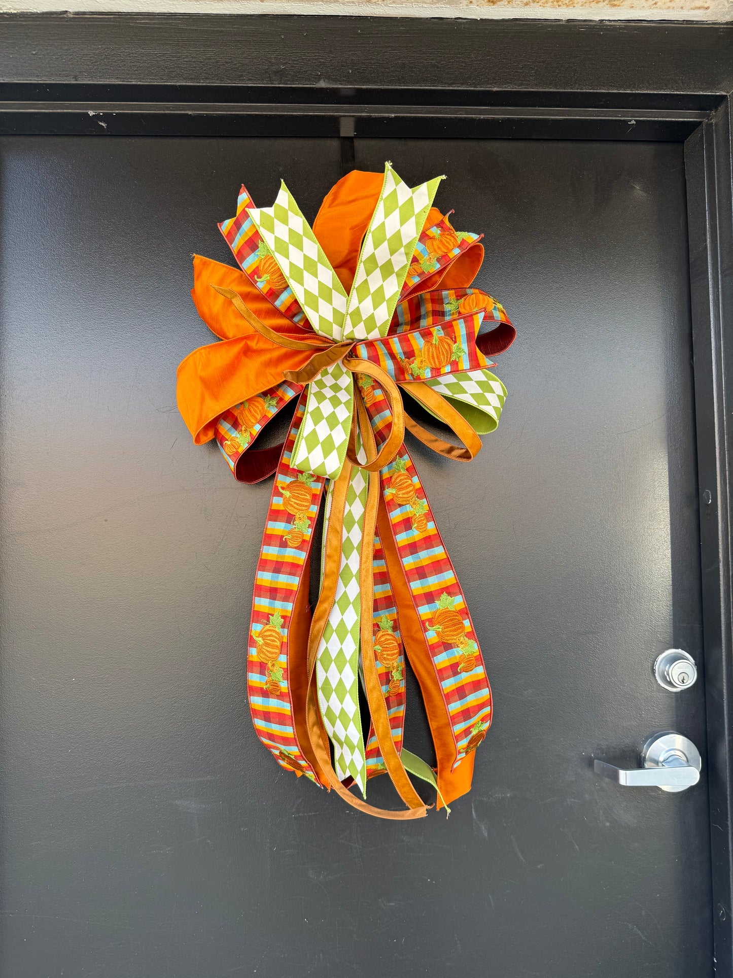Pumpkin Patch Plaid Bow