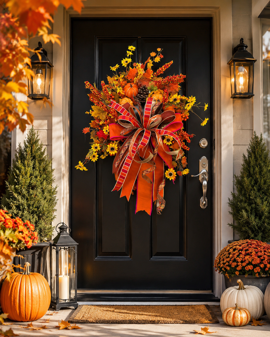 Pumpkin Patch Elegance Wreath