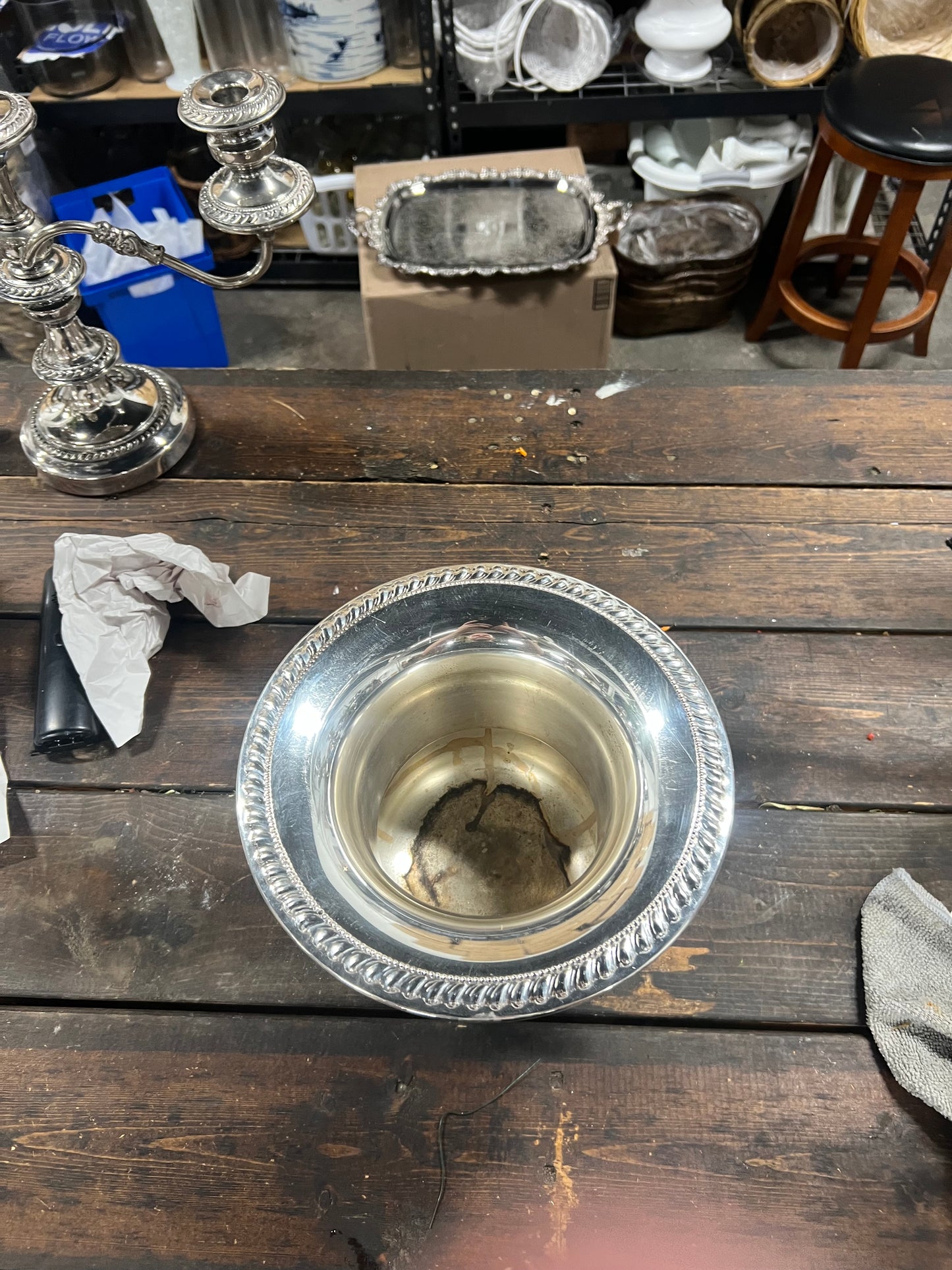 Vintage Antique Silverplated Champagne Urn