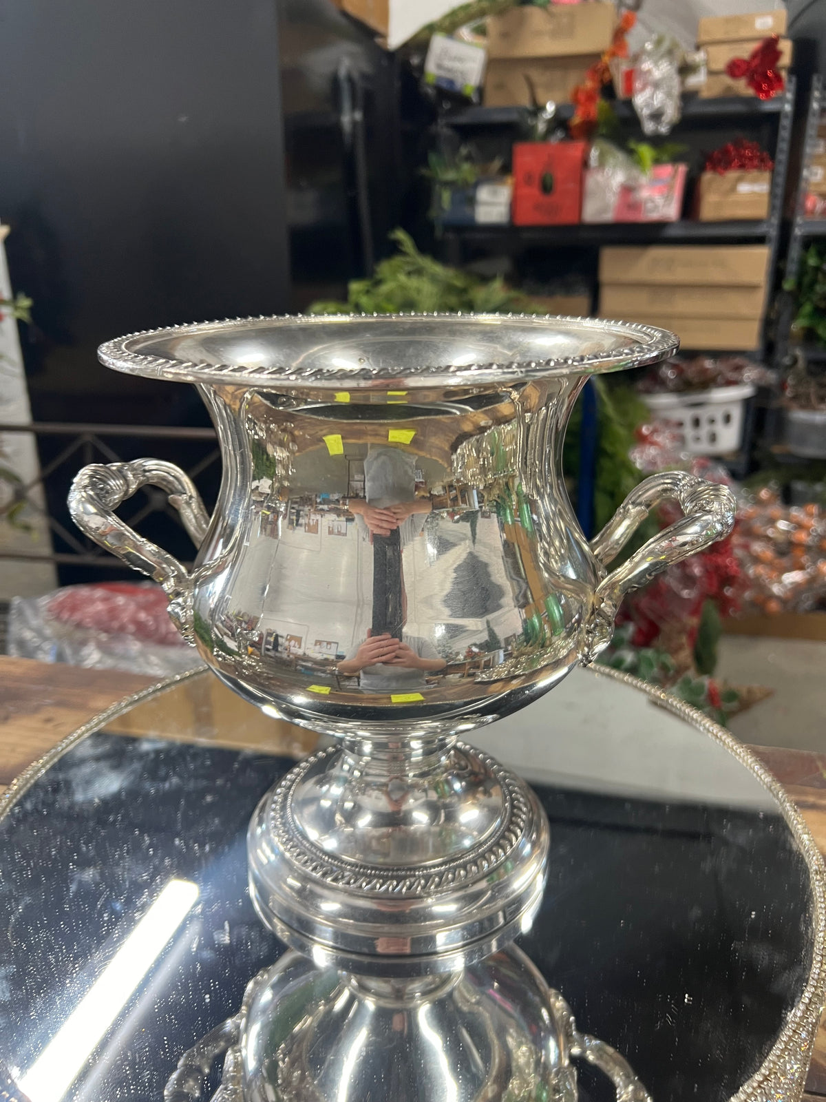 Vintage Silver-Plated Champagne Urn (7)￼