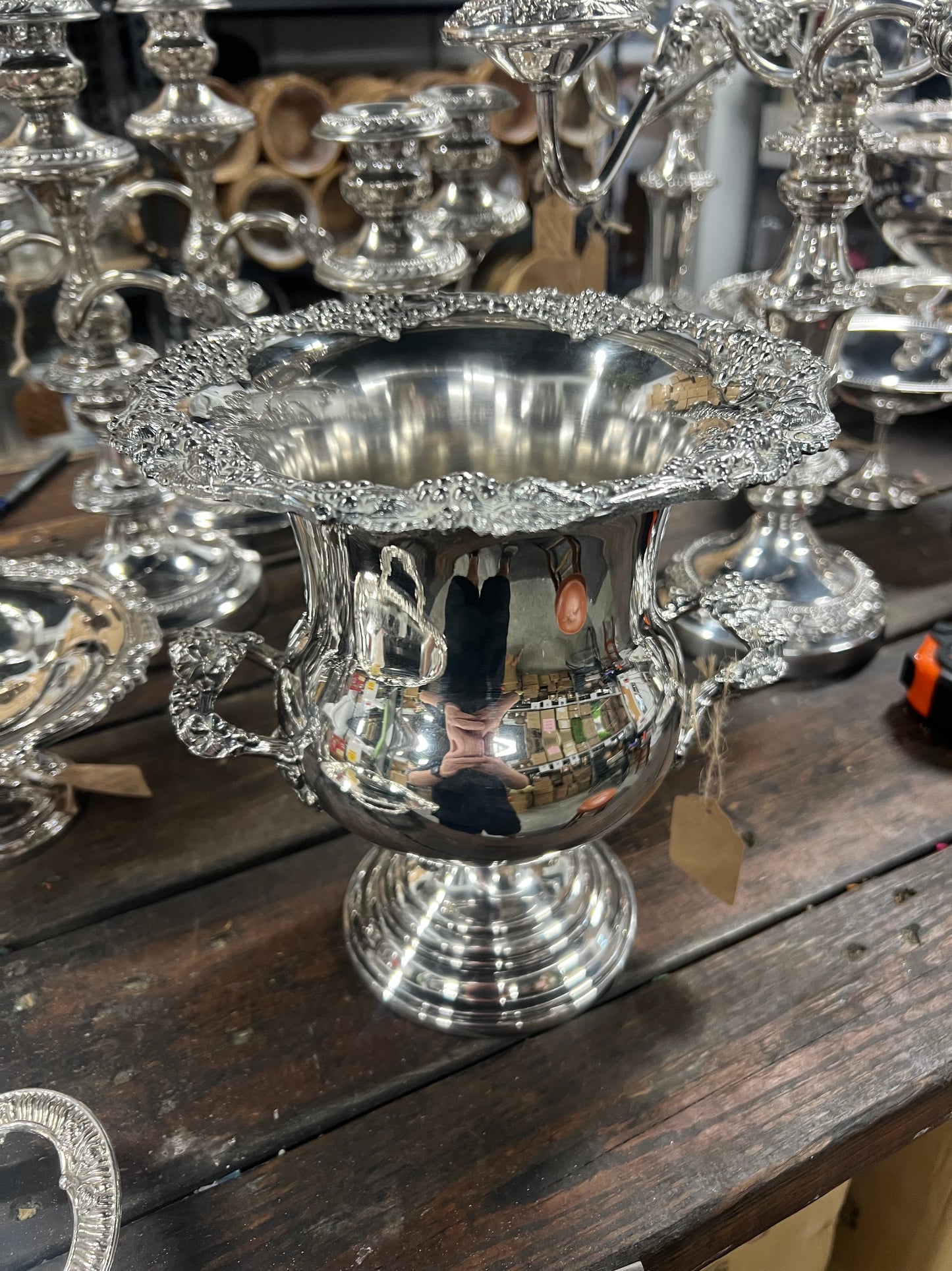 Vintage Silver Plated Champagne Urn