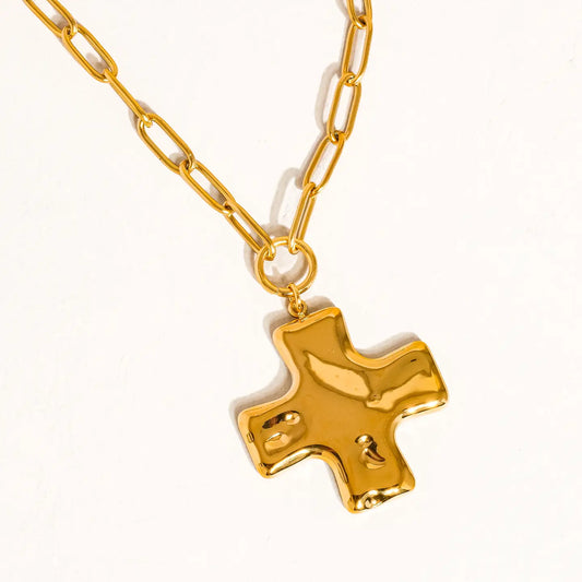 Non-Tarnish Cross Chain Necklace