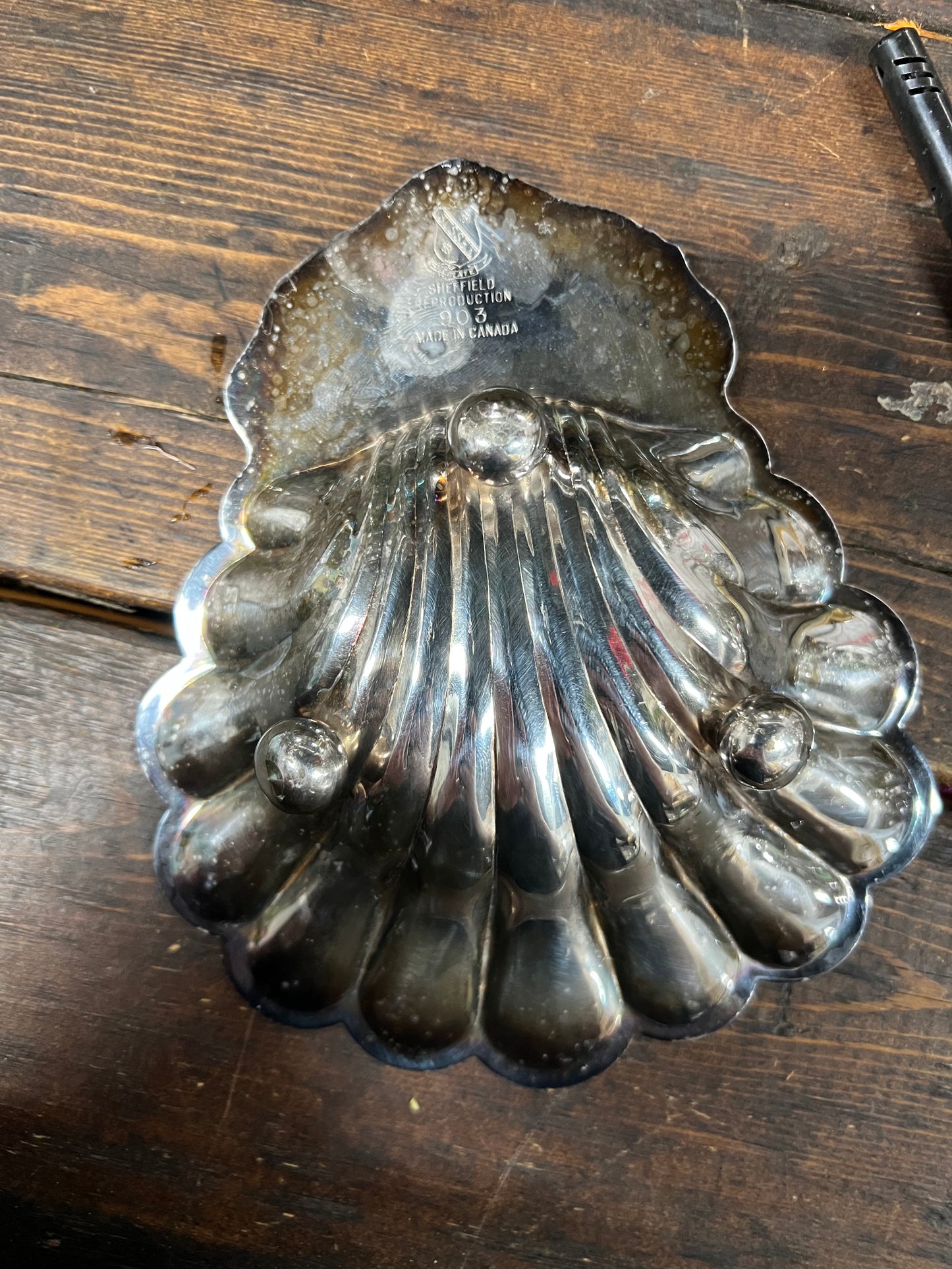 Vintage Silverplated Baptismal Shell 2