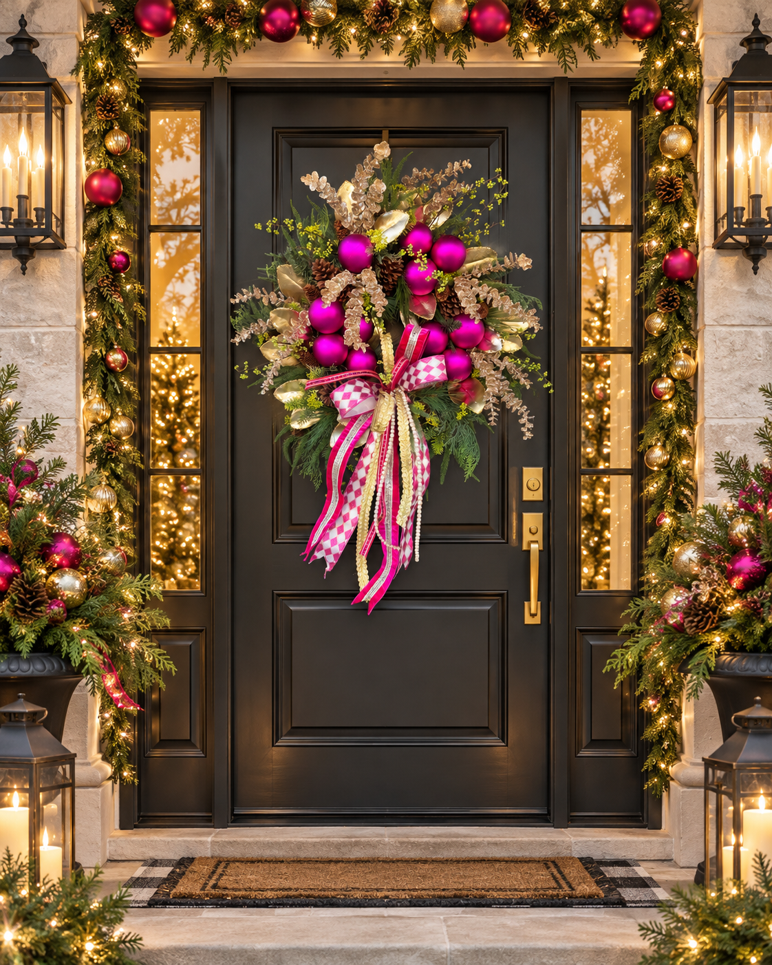 Bubbly Pink Delight Christmas Wreath 💗✨