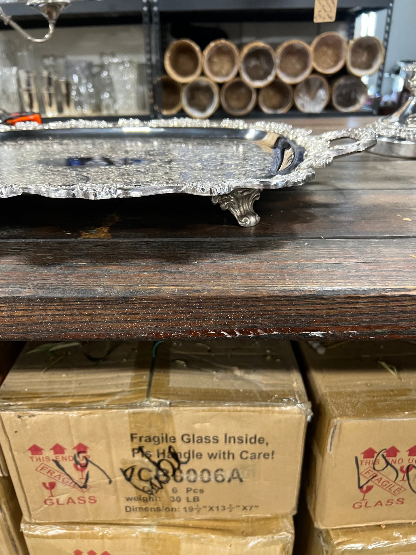 20x15  Heavy silverplated serving Tray