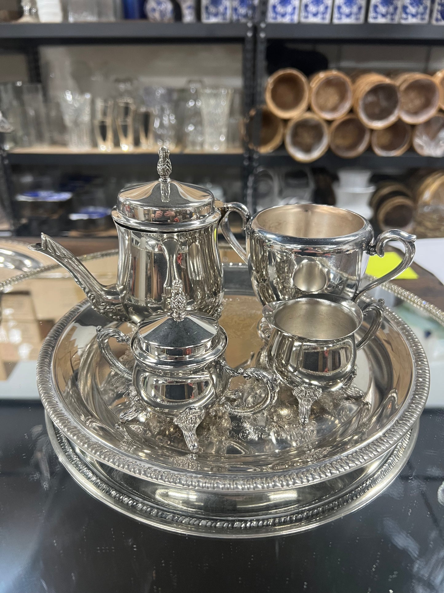 Vintage Silver-Plated Mini Tea/Coffee Set.