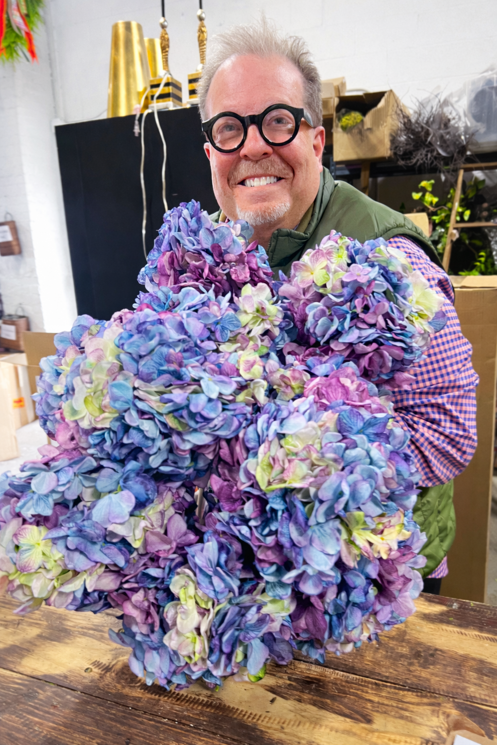 Dried touch, hydrangea stem, purple
