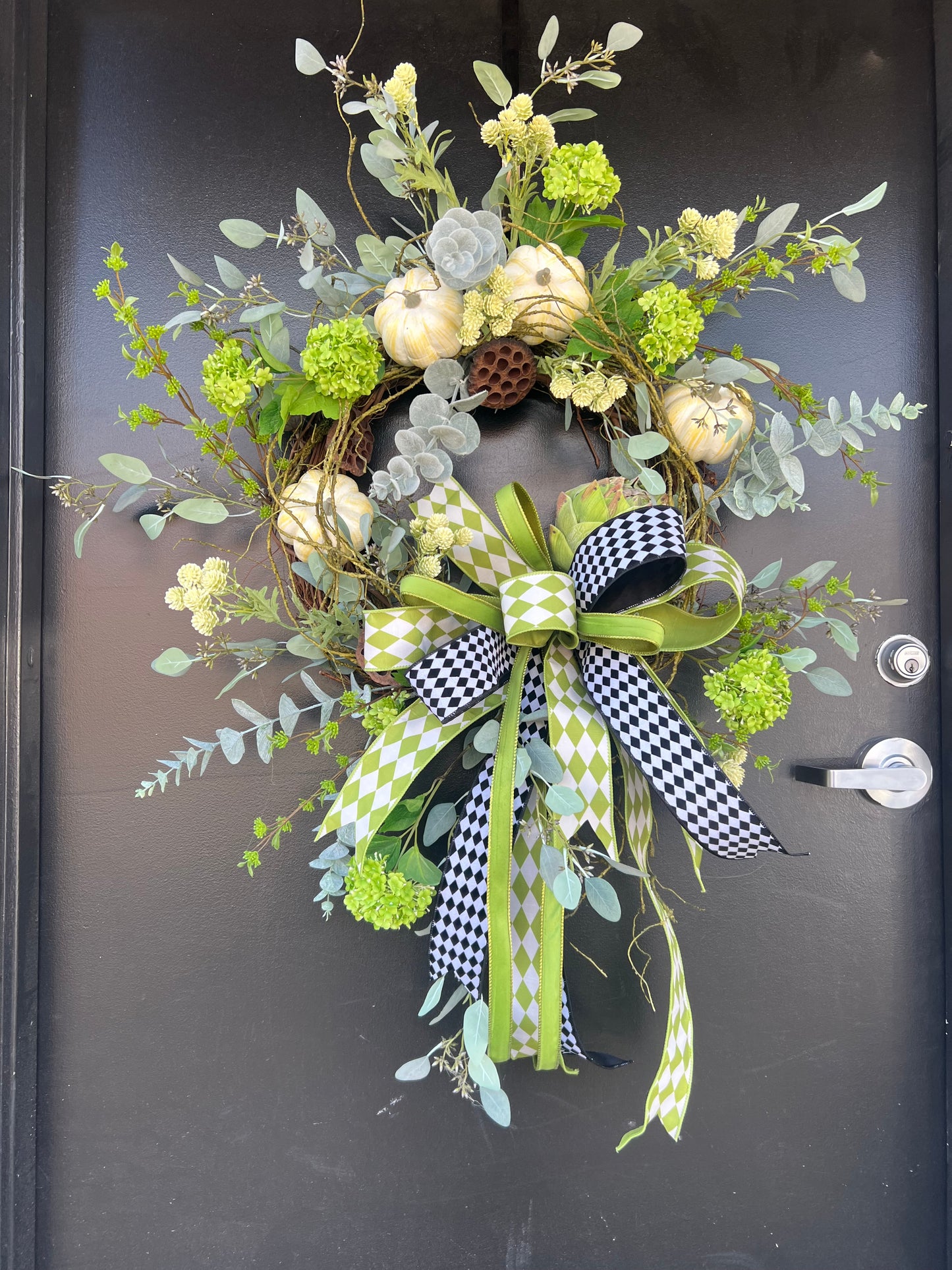 Harlequin Harvest Wreath 🍂