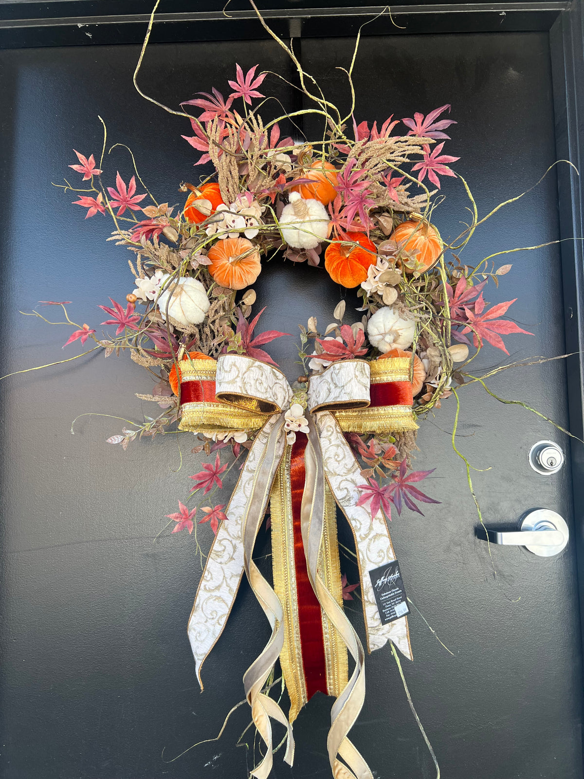 Crimson Harvest Wreath | One-of-a-Kind 🍂🎃