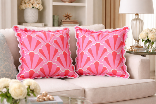 Set of of 2 Shades of Pink Pillow