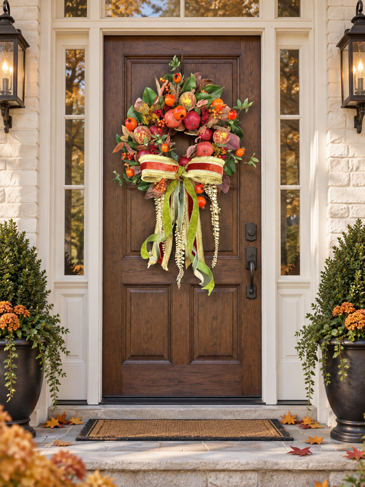 Autumn’s Golden Noël wreath