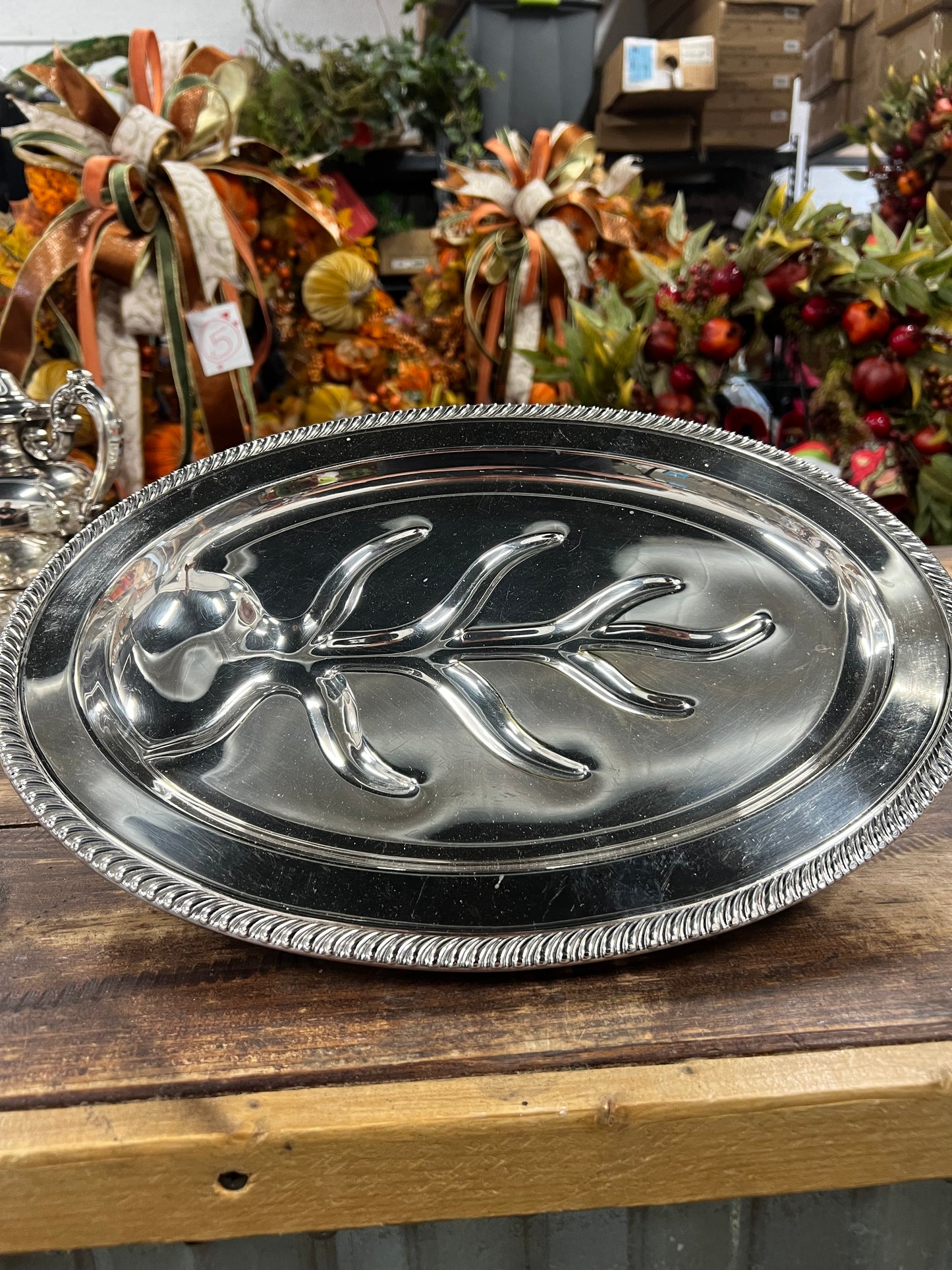Vintage Silver-Plated Meat Tray
