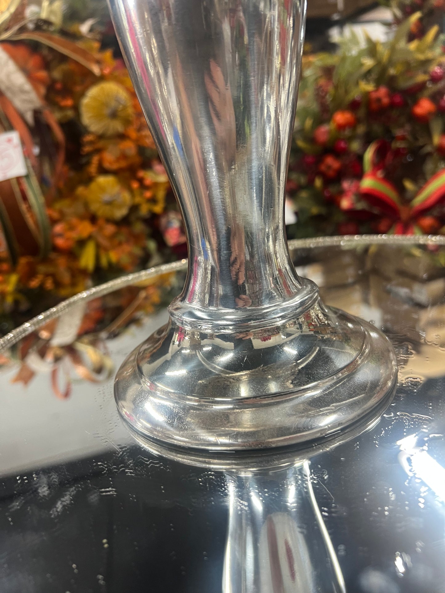 Vintage Silver-Plated Big Bridal Basket (#14).