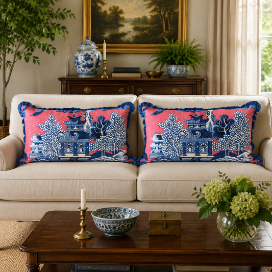 Set of 2 Willow Lake Punch Pillow 16x24