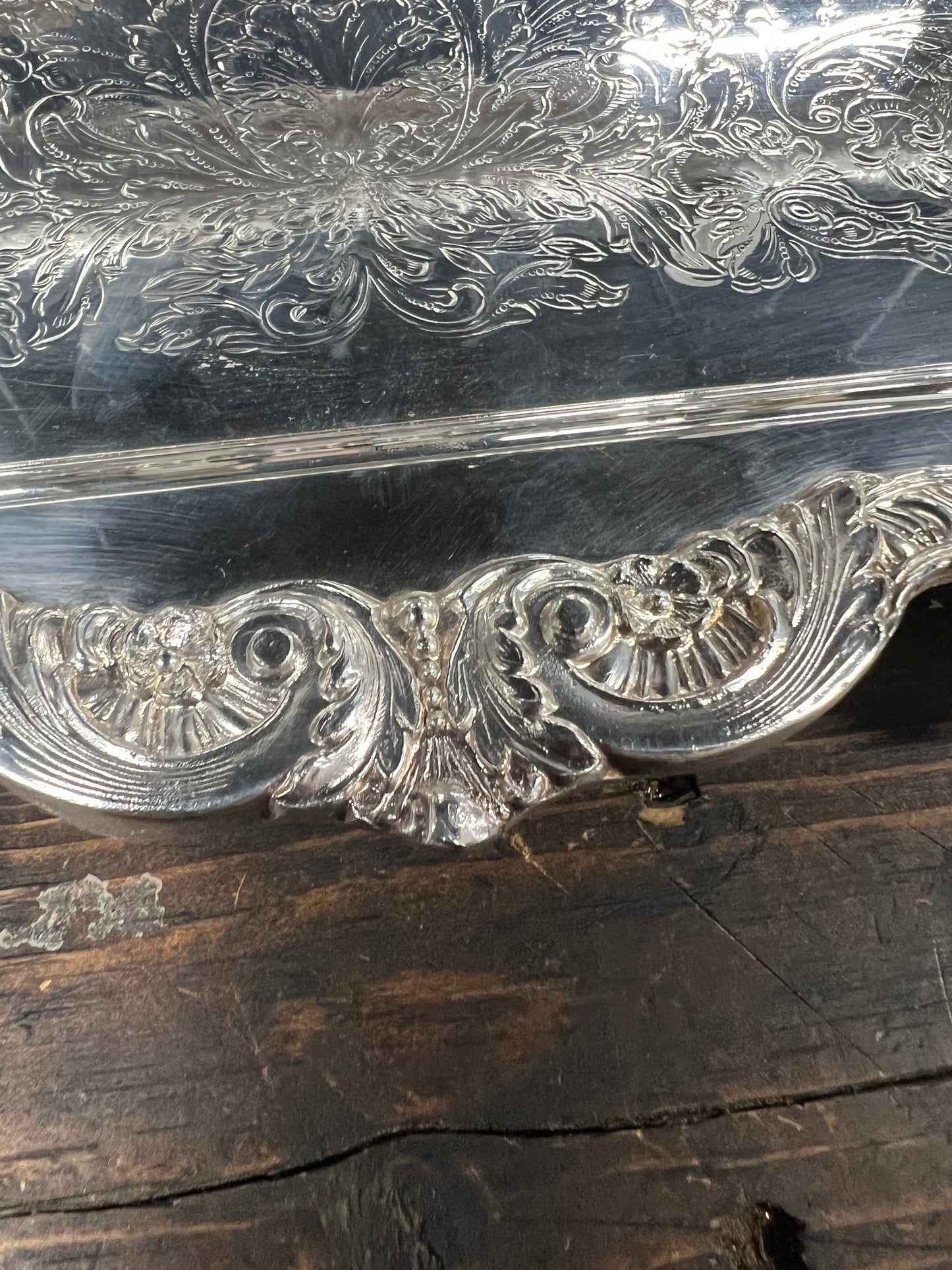 17” Vintage Silverplated Heavy Tray
